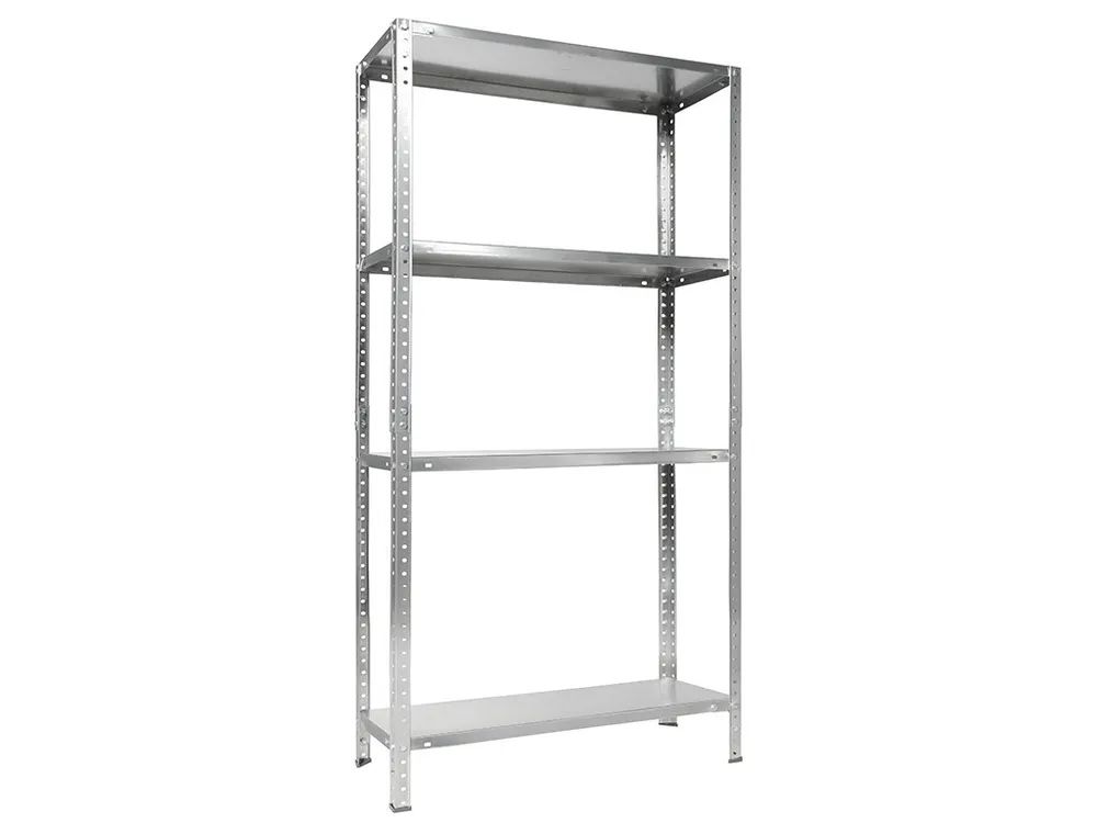 

Стеллаж ES 150KD/75x30/4 оцинк, 75х30х145 см, ПРАКТИК, Серебристый