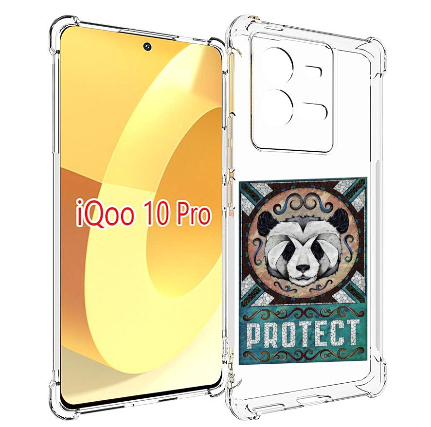 

Чехол MyPads защита панды для Vivo iQOO 10 Pro, Прозрачный, Tocco