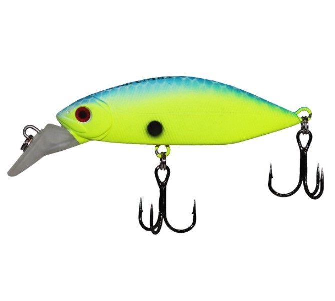 

Воблер LureMax Crash Minnow 55S-015-Blue Canary, 6,6гр, Зеленый