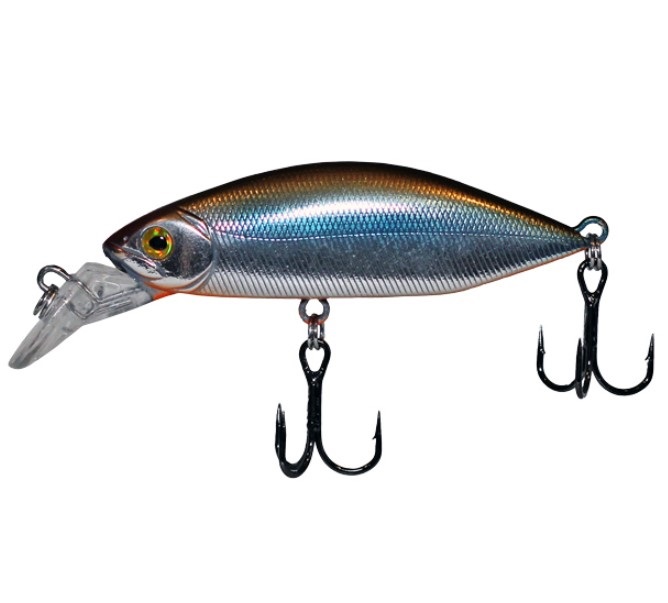 

Воблер LureMax Crash Minnow 55S-008-Blue Moroko, 6,6гр, Голубой;серебристый