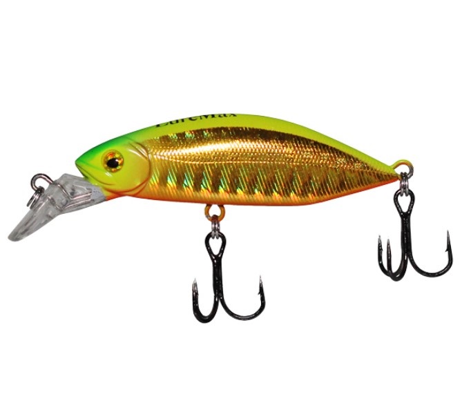 

Воблер LureMax Crash Minnow 55S-007-Flash Chartreuse, 6,6гр, Золотистый