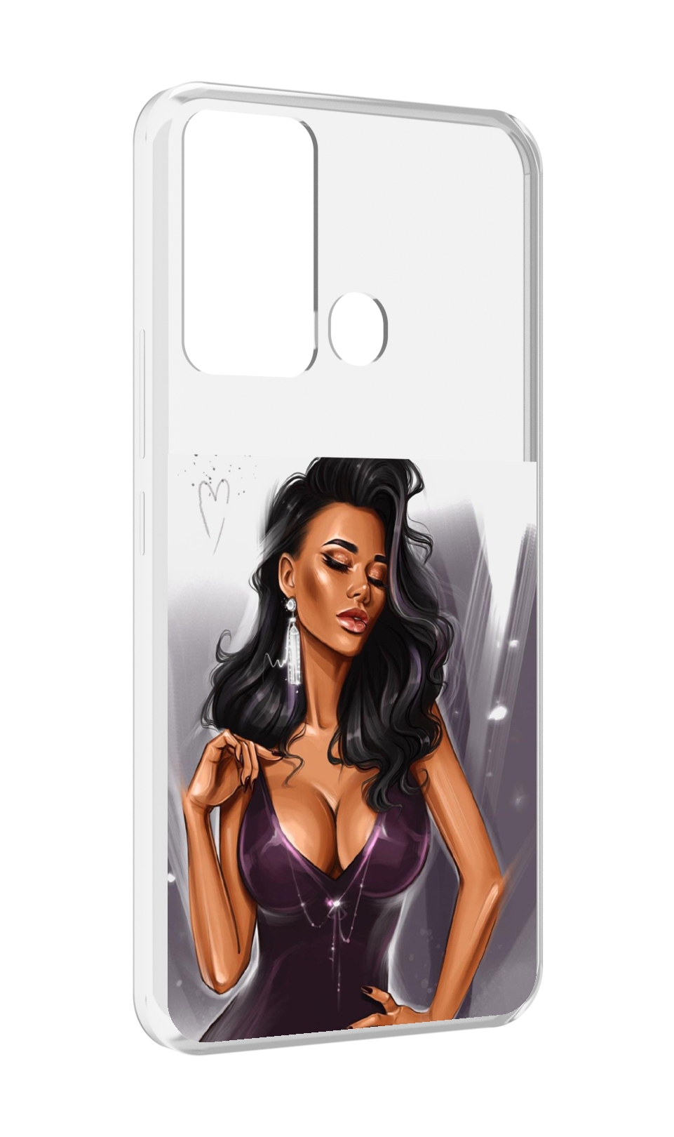 

Чехол MyPads нарисованная-девушка-в-фиолетовом-платье женский для Infinix Hot 12i, Прозрачный, Tocco