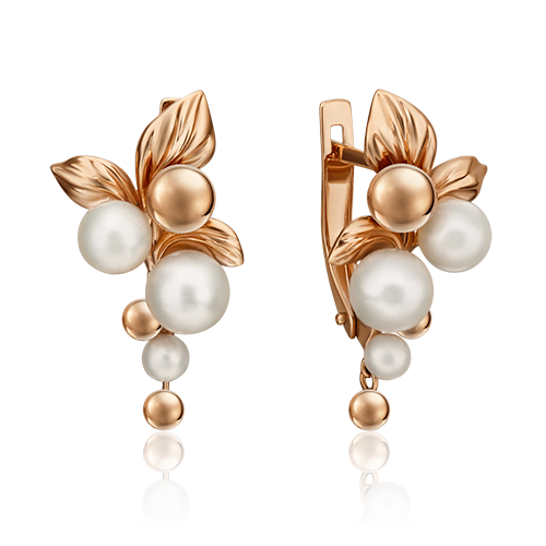 

Серьги из красного золота с жемчугом PLATINA jewelry 02-4599-00-301-1110-31, 02-4599-00-301-1110-31