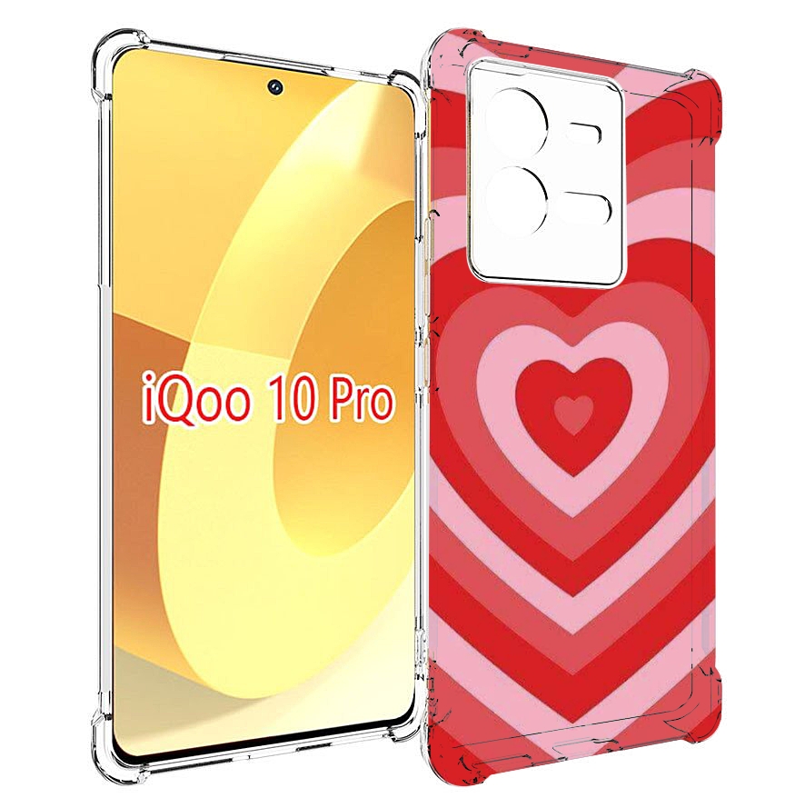 

Чехол MyPads завораживающее сердце женский для Vivo iQOO 10 Pro, Прозрачный, Tocco