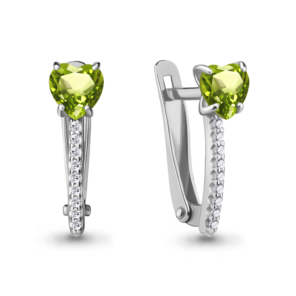 

Серьги из серебра с фианитом Aquamarine 4401007А_925_р, 4401007А_925_р