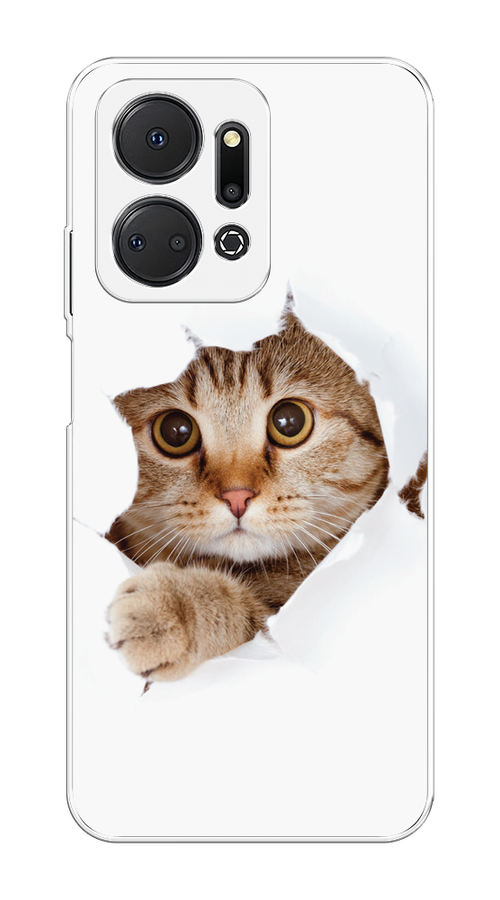 

Чехол на Honor X7A "Кот и бумага", Белый;коричневый, 6120650-1