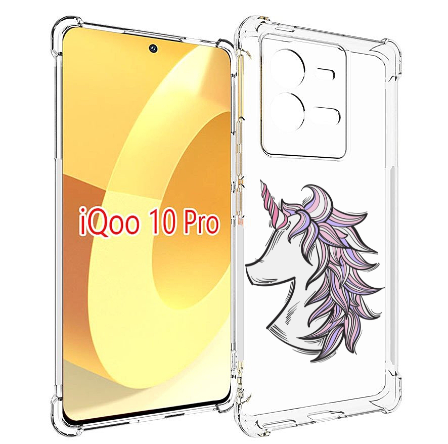 

Чехол MyPads единорог-рисунок для Vivo iQOO 10 Pro, Прозрачный, Tocco