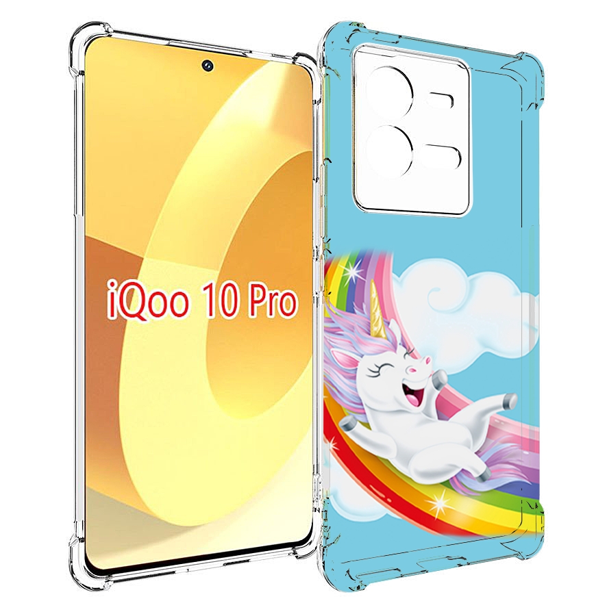 

Чехол MyPads единорог-на-радуге для Vivo iQOO 10 Pro, Прозрачный, Tocco
