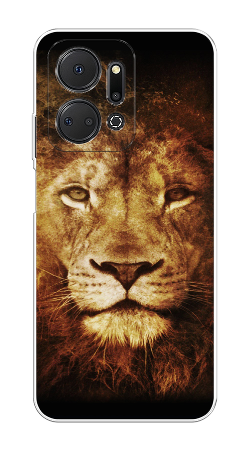 

Чехол на Honor X7A "Лев", Черный;коричневый;желтый, 6120650-6