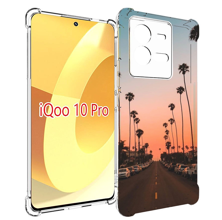 

Чехол MyPads дорога-с-закатом для Vivo iQOO 10 Pro, Прозрачный, Tocco
