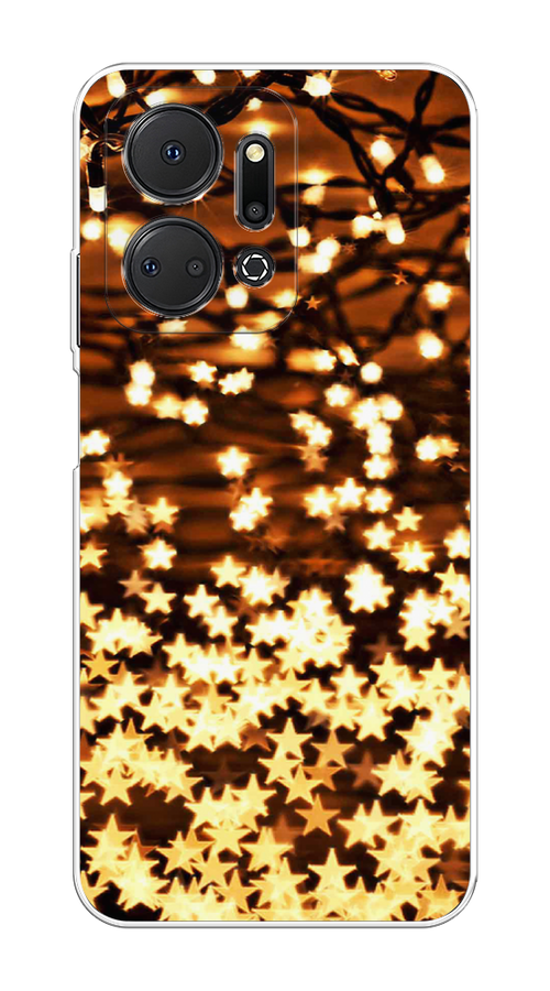 

Чехол на Honor X7A "Новогодняя гирлянда", Золотистый, 6120650-5