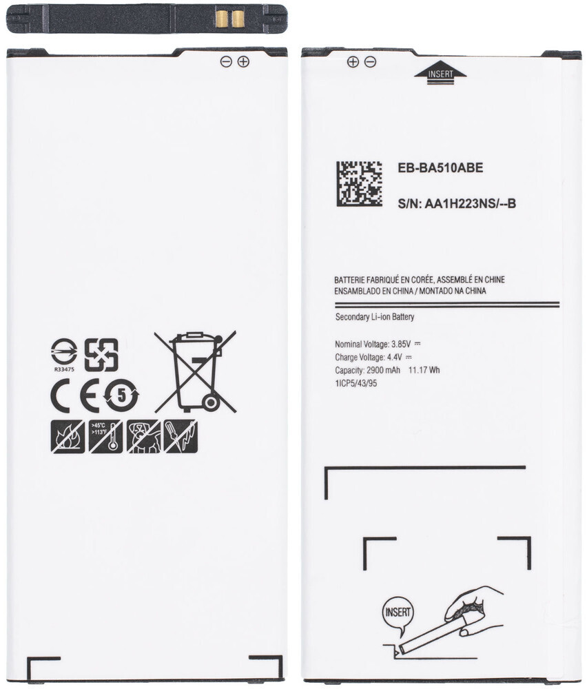 

Аккумулятор EB-BA510ABE для Samsung Galaxy A5 (2016) (SM-A510F/DS), Samsung Galaxy A5 (2016) (SM-A510F/DS) / EB-BA510ABE