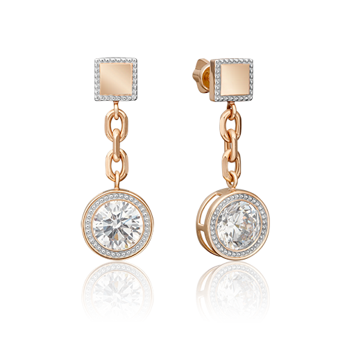 

Серьги из красного золота с фианитом PLATINA jewelry 02-4557-00-501-1110-38, 02-4557-00-501-1110-38