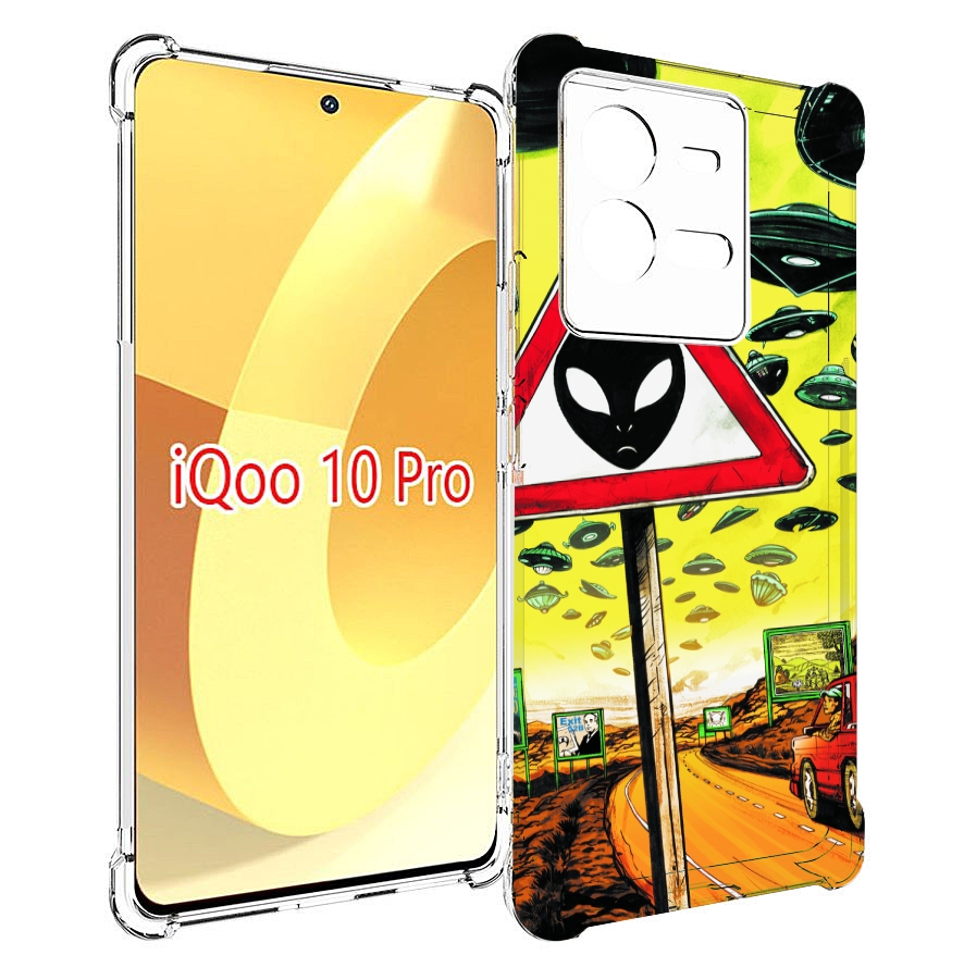 

Чехол MyPads дорога к инопланетянам для Vivo iQOO 10 Pro, Прозрачный, Tocco