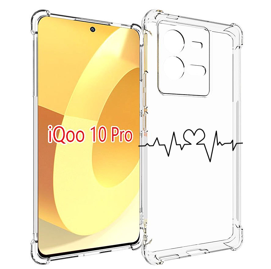 

Чехол MyPads диаграмма-любви для Vivo iQOO 10 Pro, Прозрачный, Tocco