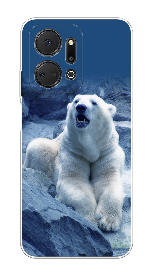 

Чехол на Honor X7A "Белый медведь", Голубой;белый, 6120650-1