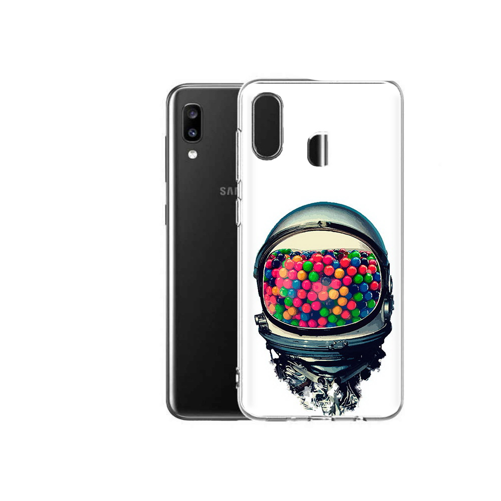 

Чехол MyPads Tocco для Samsung Galaxy A20 шлем космонавта, Прозрачный, Tocco