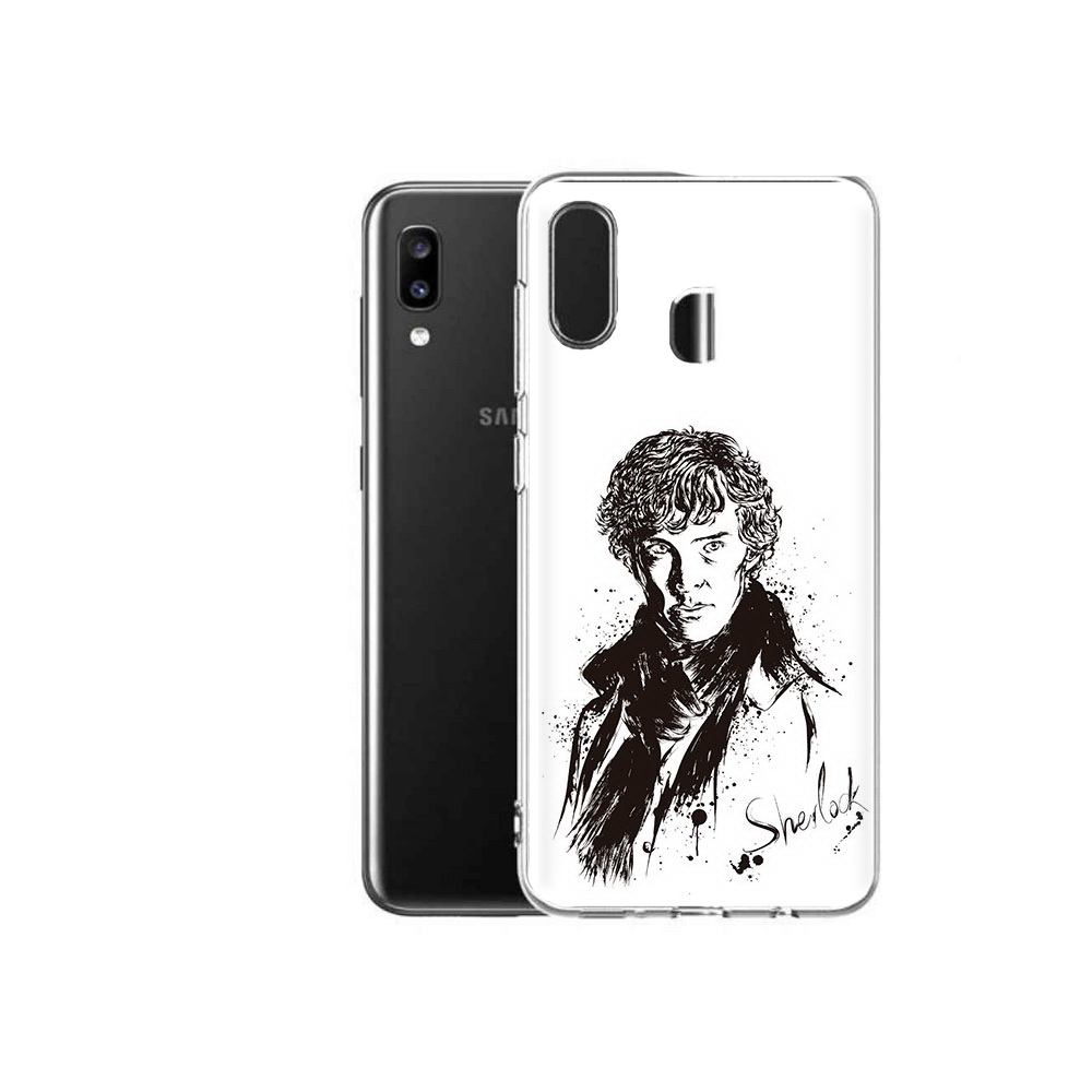 

Чехол MyPads Tocco для Samsung Galaxy A20 шерлок холмс портрет, Прозрачный, Tocco