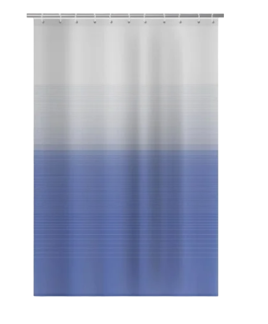 фото Шторка для ванны водоотталкивающая niklen 178 х 180 см голубая