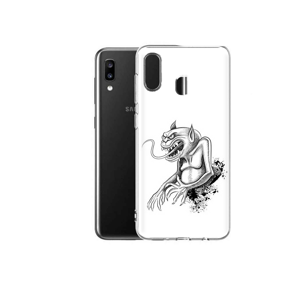 

Чехол MyPads Tocco для Samsung Galaxy A20 чорт, Прозрачный, Tocco
