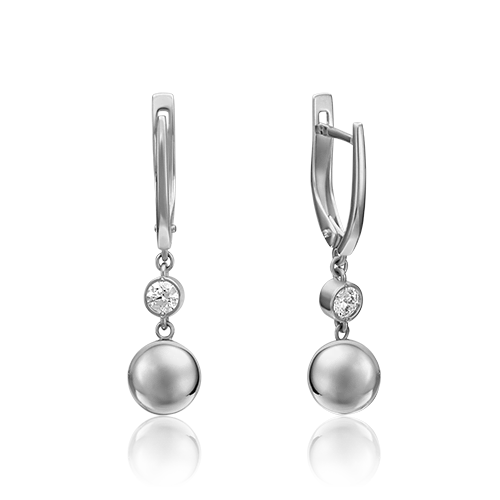 

Серьги из белого золота с фианитом PLATINA jewelry 02-4492-00-501-1120-38, 02-4492-00-501-1120-38