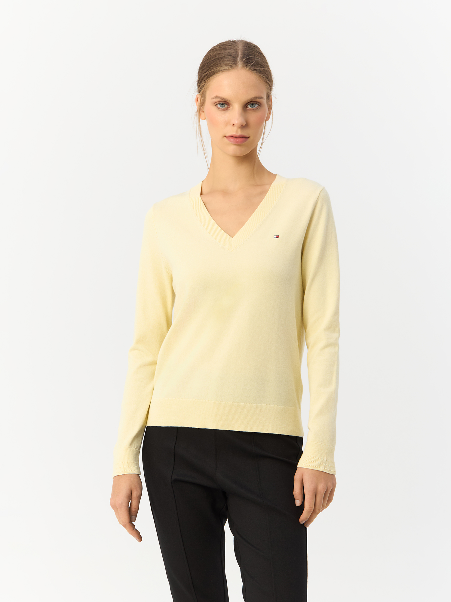 

Свитер Tommy Hilfiger для женщин, жёлтый-ZHO, размер L, WW0WW40098, Желтый, WW0WW40098