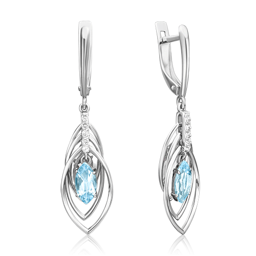 

Серьги из белого золота с топазом PLATINA jewelry 02-4465-00-201-1120-57, 02-4465-00-201-1120-57