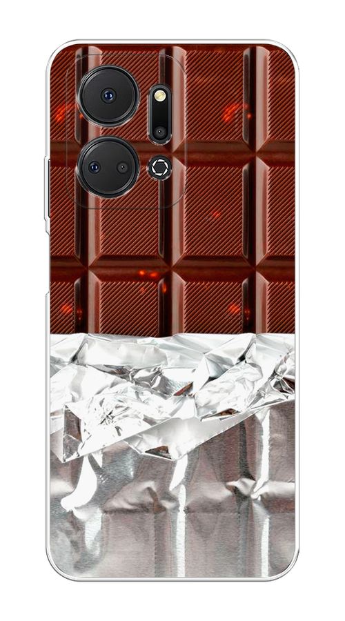

Чехол на Honor X7A "Шоколад в обертке", Коричневый, 6120650-6