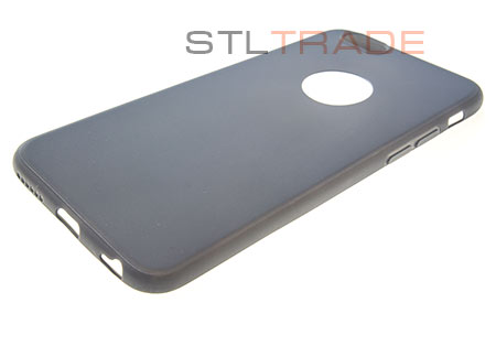 

Силиконовый матовый чехол с окном для iPhone 6 4,7 темно синий в т/у