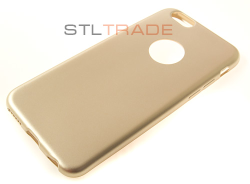 Силиконовый чехол TPU Case Металлик для iPhone 6 4,7 золото