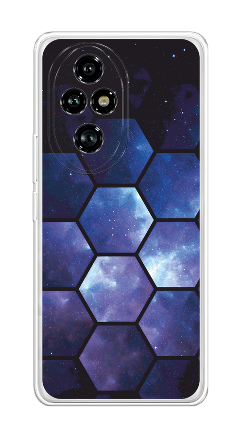 

Чехол на Honor 200 Pro "Соты космос", Черный;фиолетовый, 6124850-1