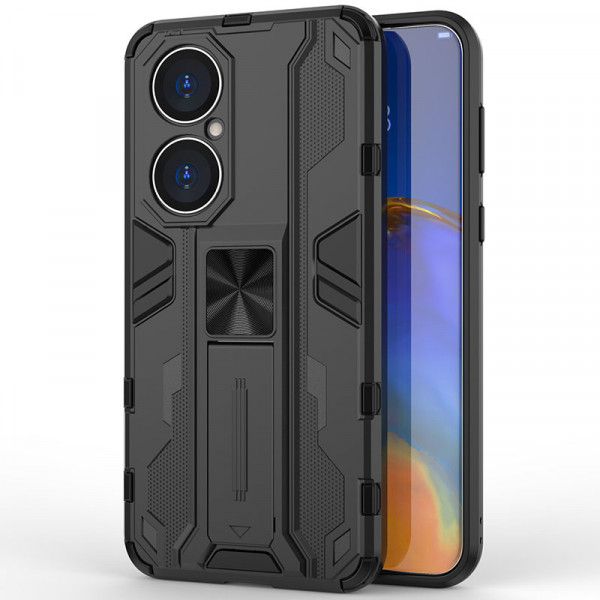 

Противоударный чехол-подставка Epik Galvatron для Huawei P50 с защитой камеры, Черный