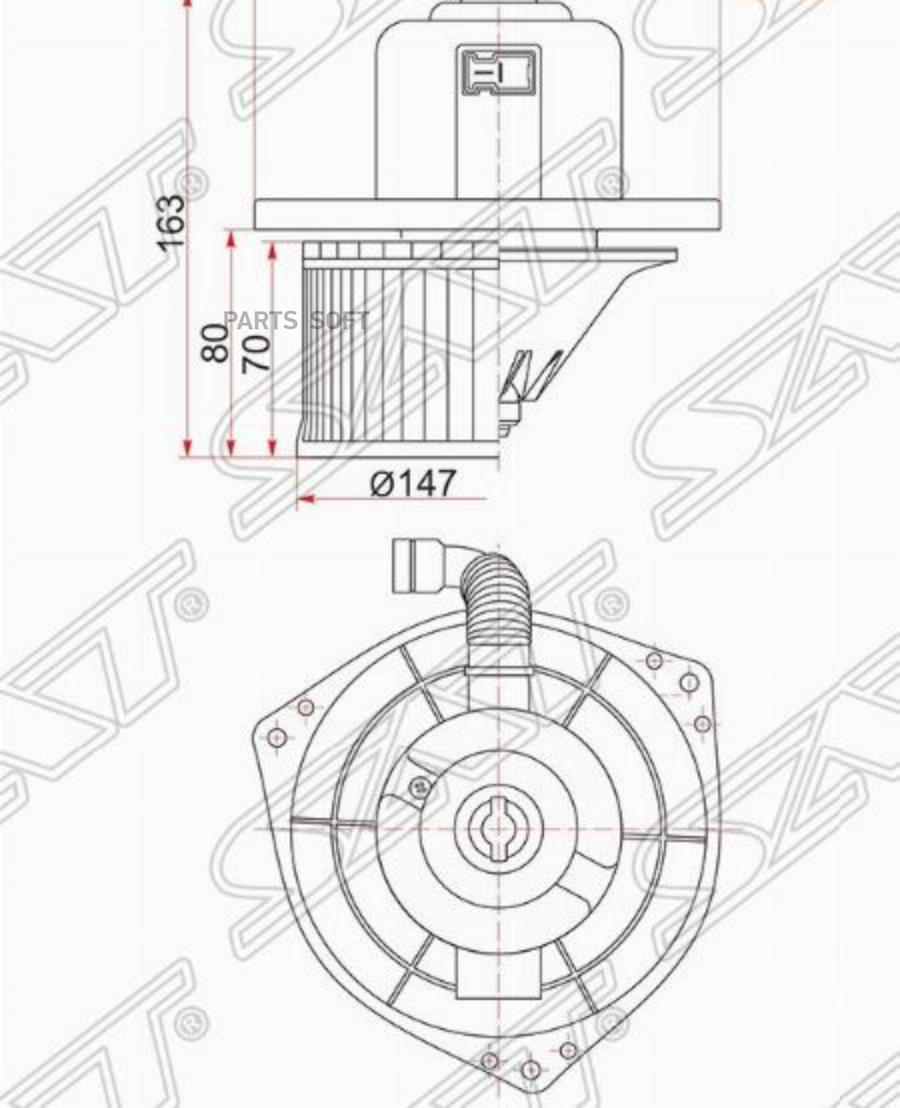 

SAT Мотор отопителя салона MITSUBISHI PAJERO/MONTERO SPORT 96-08/CHALLENGER K9# RHD 96-01