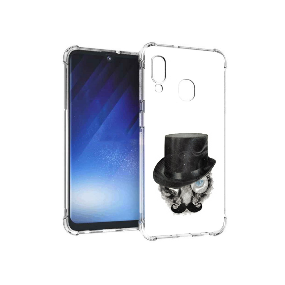 

Чехол MyPads Tocco для Samsung Galaxy A20e интелегентный кот (PT133424.505.378), Прозрачный, Tocco