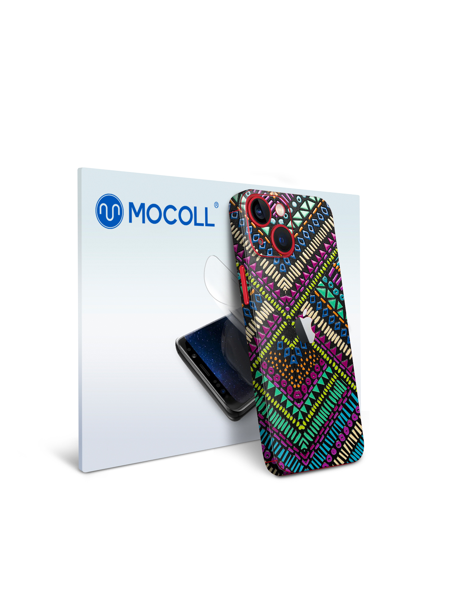 

Гидрогелевая защитная пленка MOCOLL для задней панели Apple iPhone 13 Богемный узор Бохо