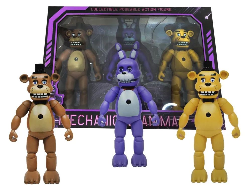 Набор Фигурок FNAF Аниматроник 3 героя, Five Nights at Freddy's