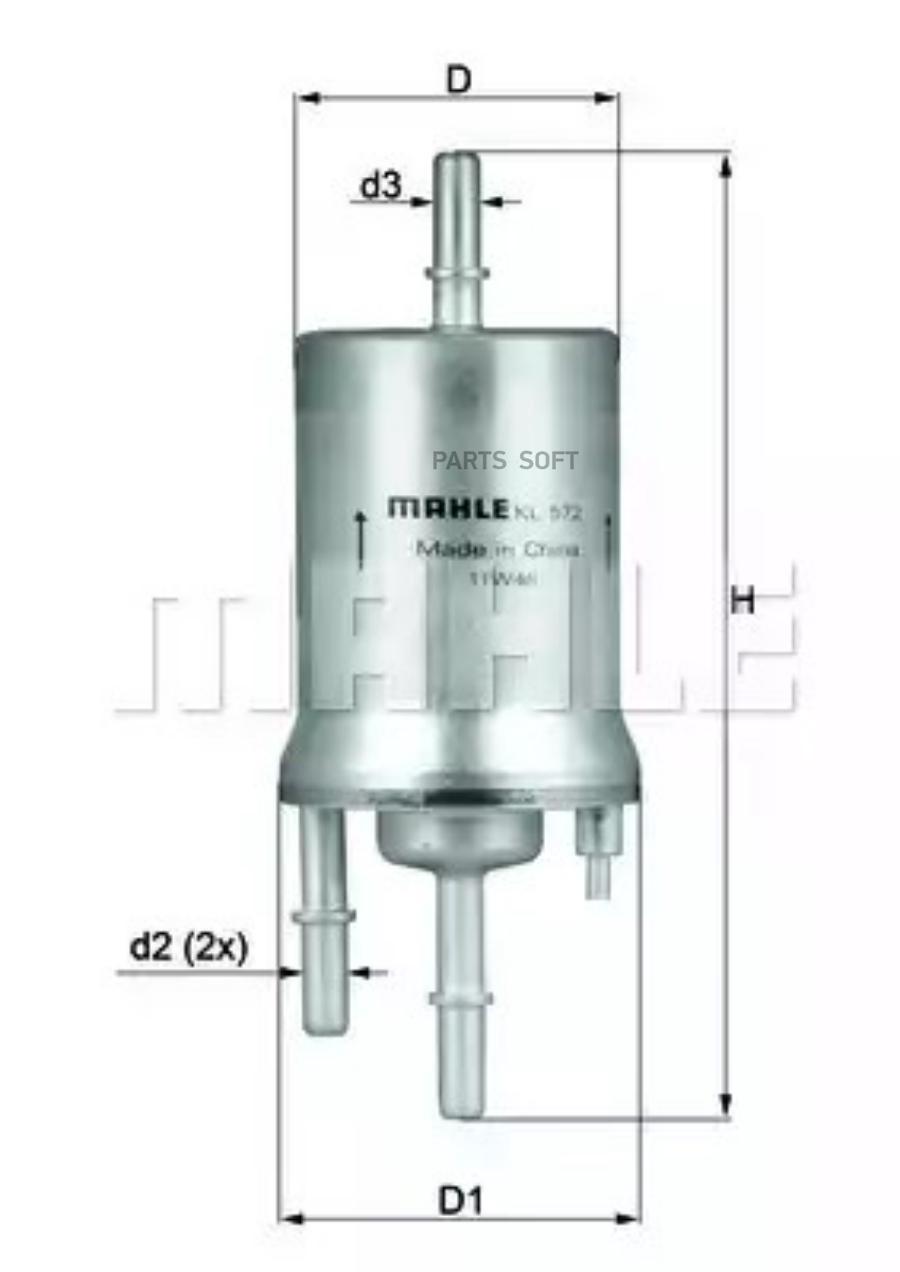 

Фильтр топливный KNECHT KL572