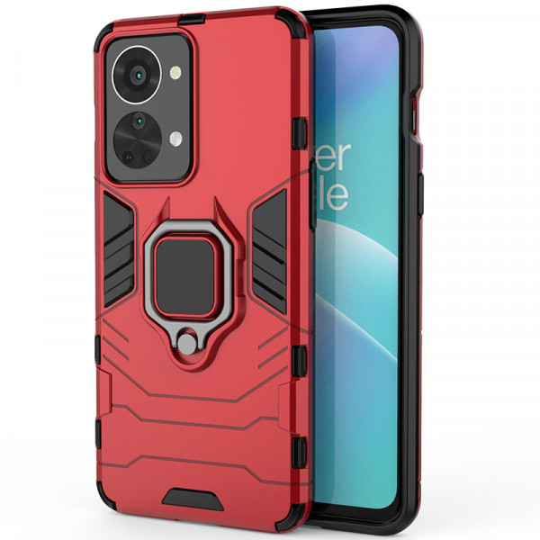 

Противоударный чехол Epik Transformer Ring для OnePlus Nord 2T 5G, Красный