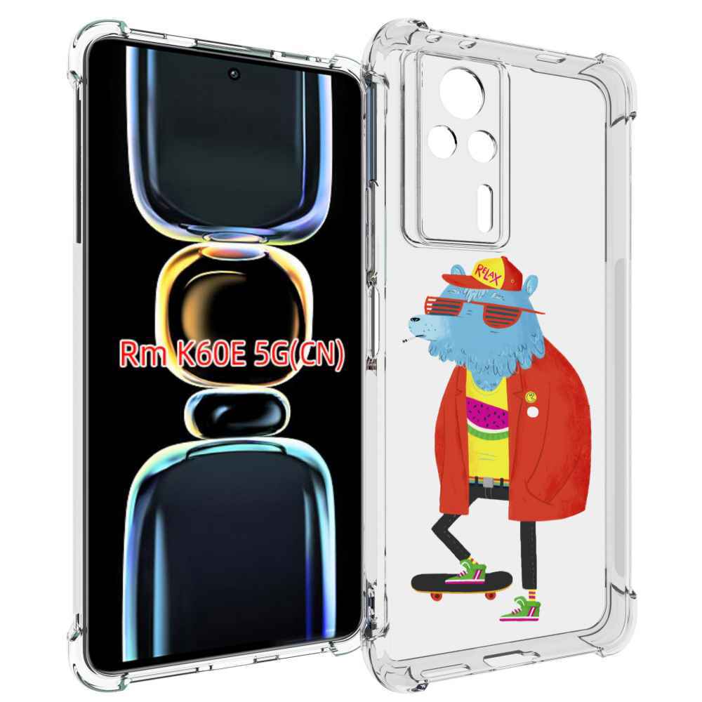 

Чехол MyPads медведь на скейте для Xiaomi Redmi K60E, Tocco
