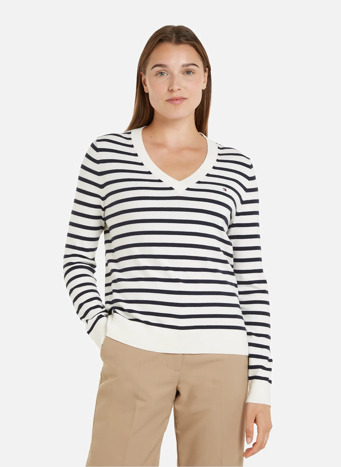 Свитер Tommy Hilfiger для женщин белый-03O размер S WW0WW40098 12510₽