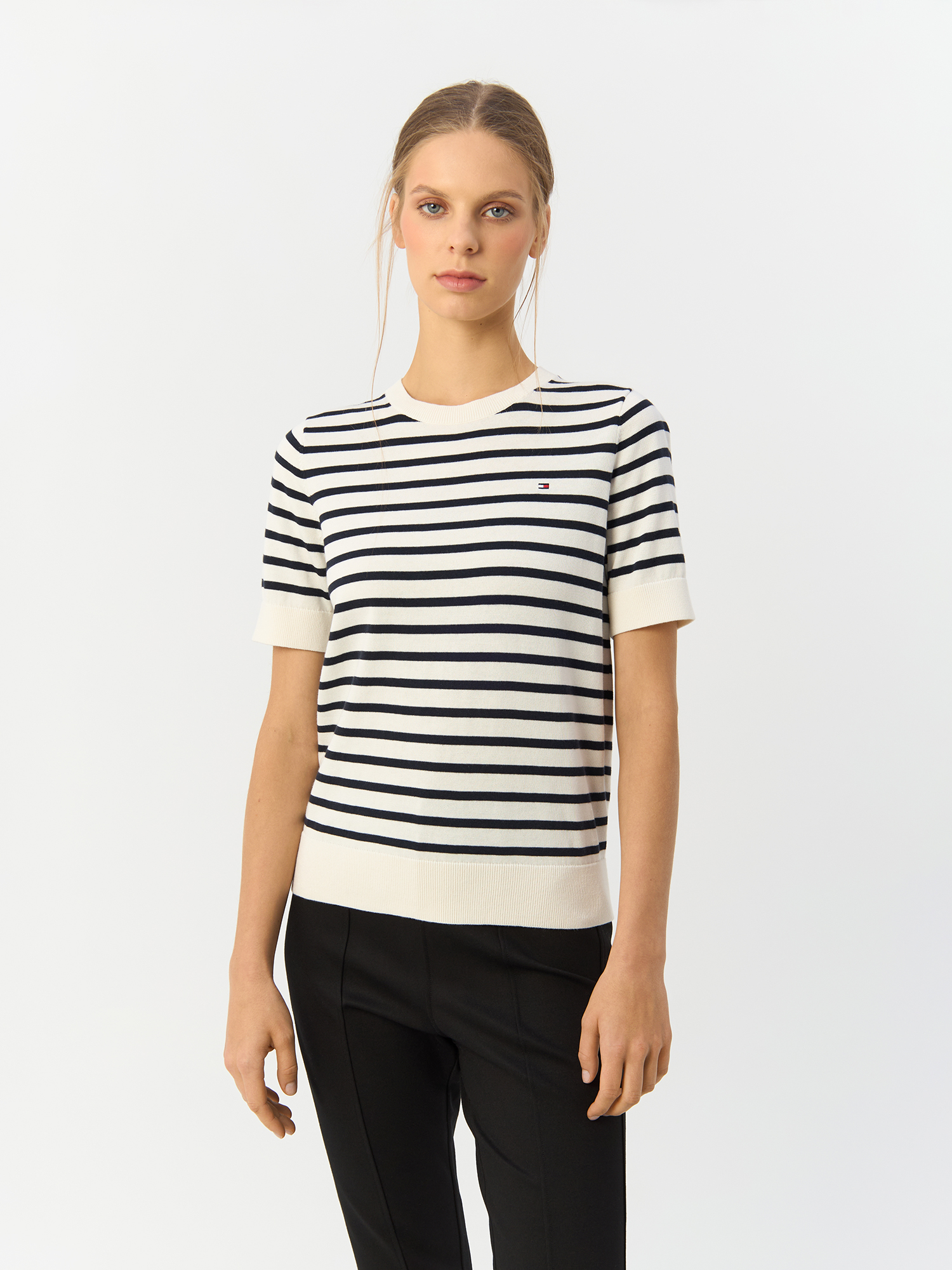 

Свитер Tommy Hilfiger для женщин, белый-03O, размер S, WW0WW38724, WW0WW38724