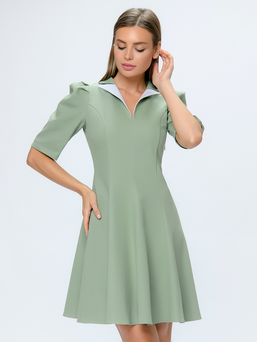 Платье женское 1001dress 102670 зеленое 48 RU