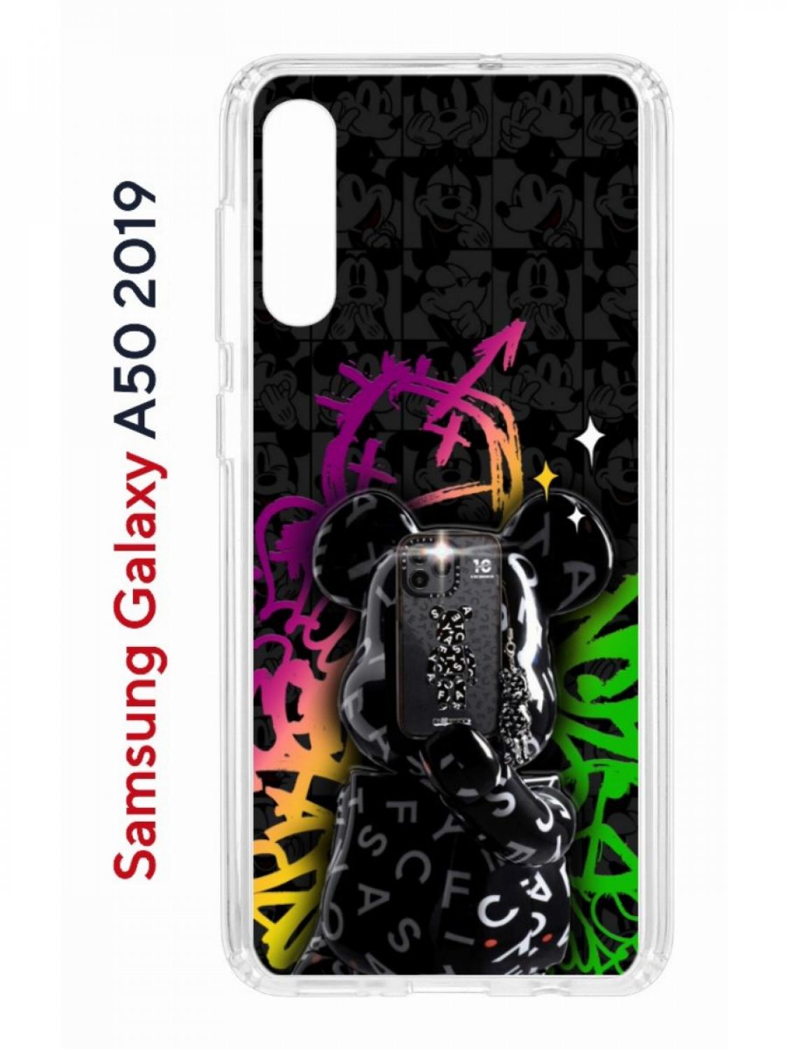 

Чехол на Samsung A50,A50S,A30S 2019 Kruche Print Микки Маус, противоударный бампер, Прозрачный;черный;зеленый;фиолетовый, Самсунг Галакси А50, А50с, А30с