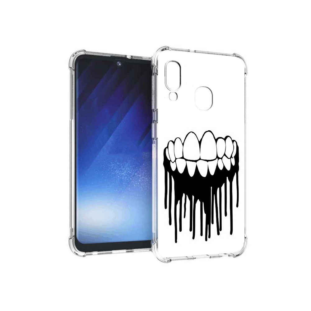 

Чехол MyPads Tocco для Samsung Galaxy A20e зубы (PT133424.505.372), Прозрачный, Tocco