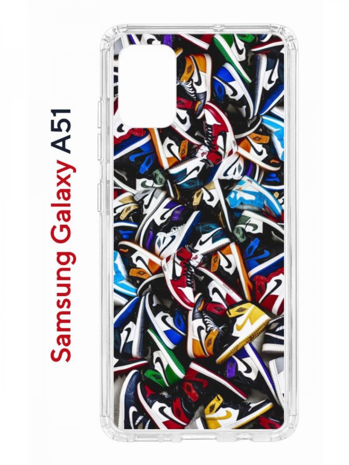 Чехол на Samsung Galaxy A51 Kruche Print Кроссовки Nike Air, противоударный бампер