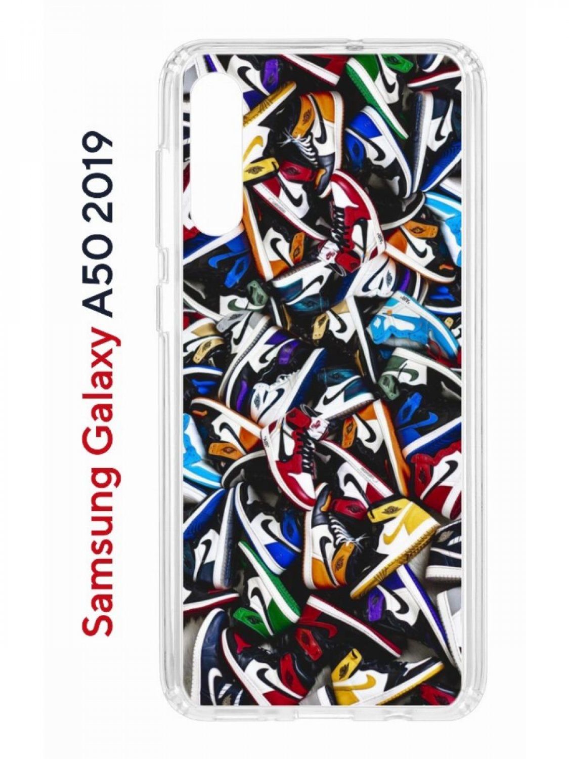 Чехол на Samsung A50,A50S,A30S 2019 Kruche Print Кроссовки Nike Air, противоударный бампер