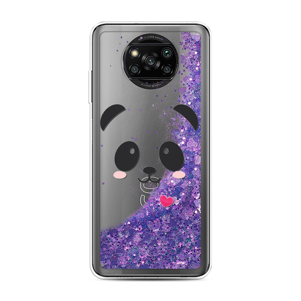 Чехол Awog на Poco X3/X3 Pro Влюбленный панда контур
