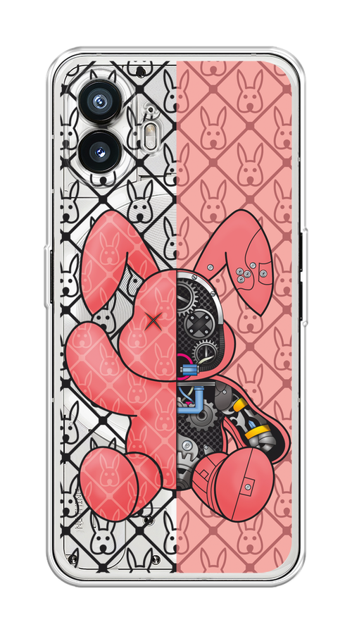

Чехол на Nothing Phone (2) "Киборг-заяц розовый", Розовый;прозрачный;черный, 3300250-1