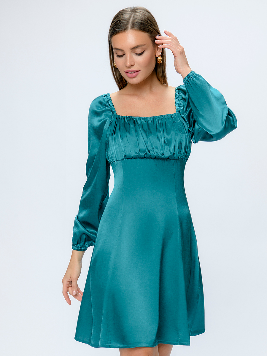 

Платье женское 1001dress 102646 бирюзовое 46 RU, Бирюзовый, 102646