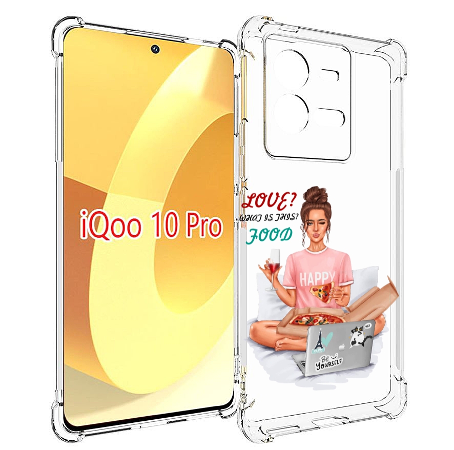 

Чехол MyPads девушка-с-ноутбуком женский для Vivo iQOO 10 Pro, Прозрачный, Tocco